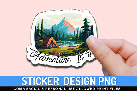 Adventure is Sticker Design Sublimation Regulrcrative 