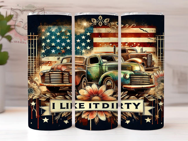 Adventure Patriotic 20oz Tumbler Png, Straight & Tapered Tumbler Png, American Truck Patriotic Tumbler Png, Digital Download PNG Sublimation Lara' s Designs 