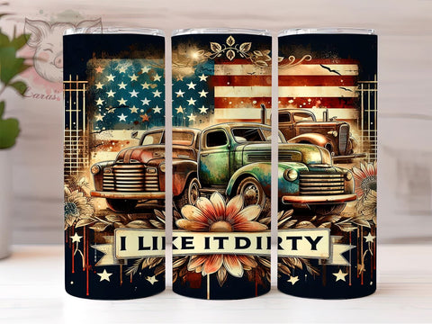 Adventure Patriotic 20oz Tumbler Png, Straight & Tapered Tumbler Png, American Truck Patriotic Tumbler Png, Digital Download PNG Sublimation Lara' s Designs 