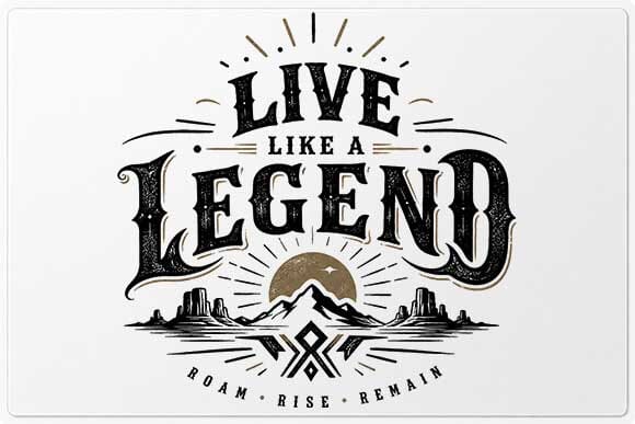 Adventure Quote PNG Live Like a Legend Vintage Digital Download SVG BillahCrafts 