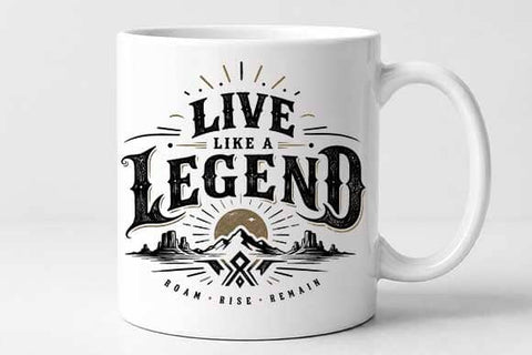 Adventure Quote PNG Live Like a Legend Vintage Digital Download SVG BillahCrafts 