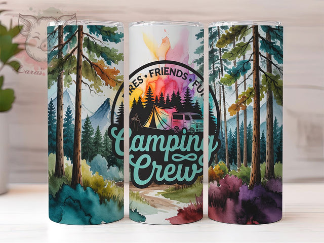 Adventurous Fireside Camping Crew Tumbler, Campfire Tumbler Design, Friends Camping Tumbler, 20oz Tumbler Sublimation, Fun Camping PNG, Outdoor Adventure Wrap, Fireside Tumbler Design Sublimation Lara' s Designs 