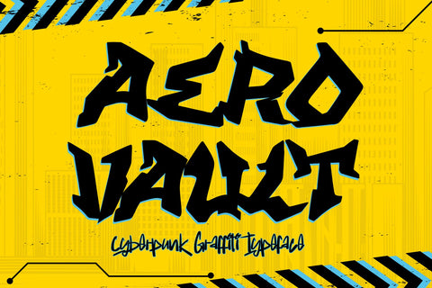 Aero Vault - Cyberpunk Graffiti Font Font Mozzatype 
