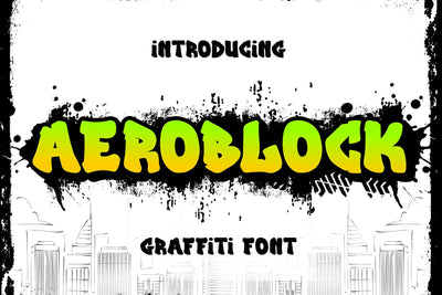 Aeroblock - Awesome Graffiti Font Font Mozzatype 