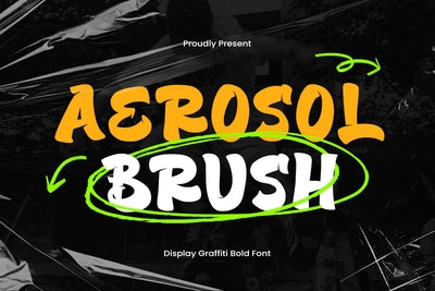 AEROSOL BRUSH - Graffiti Font Font Mozarella 