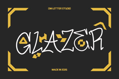 Aerosplat Font Dm Letter Studio 