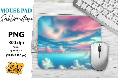 Aesthetic Cloud mouse pad sublimation. Sublimation Yustaf Art Store 