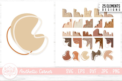 Aesthetic Corner Border Element Design SVG dapiyupi store 