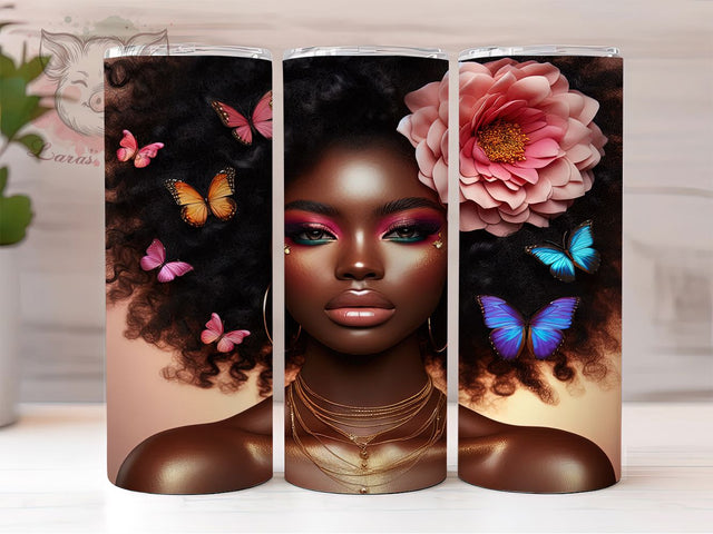 Aesthetic Juneteenth Freedom Tumbler, Black Woman Wrap, Freedom Celebration Cup, 20oz Sublimation Wrap, Afrocentric Pride Tumbler, Cultural Heritage Cup, Empowerment Woman Wrap Sublimation Lara' s Designs 