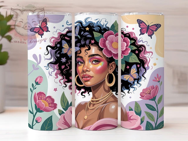 Aesthetic Juneteenth Freedom Tumbler, Black Woman Wrap, Freedom Celebration Cup, 20oz Sublimation Wrap, Afrocentric Pride Tumbler, Cultural Heritage Cup, Empowerment Woman Wrap Sublimation Lara' s Designs 