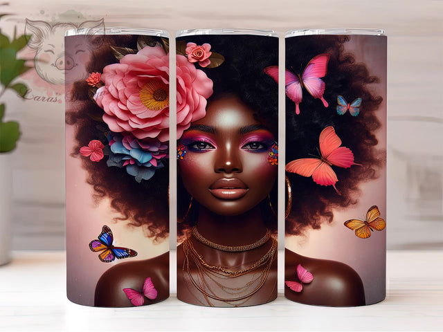 Aesthetic Juneteenth Freedom Tumbler, Black Woman Wrap, Freedom Celebration Cup, 20oz Sublimation Wrap, Afrocentric Pride Tumbler, Cultural Heritage Cup, Empowerment Woman Wrap Sublimation Lara' s Designs 