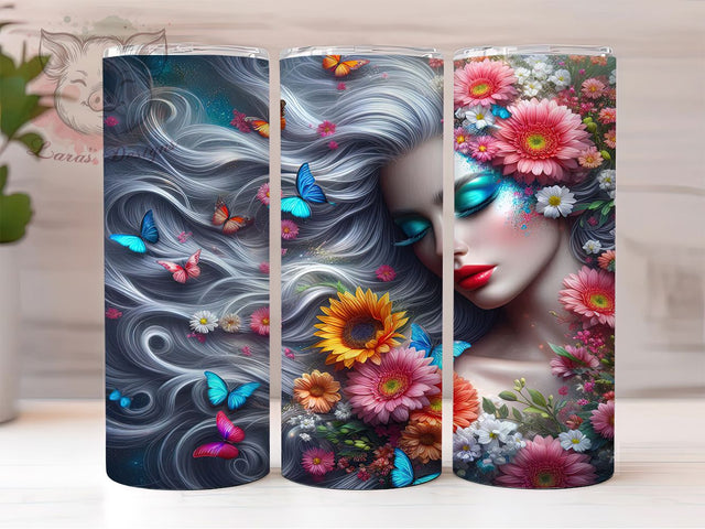 Aesthetic Kawaii Pastel Girl Tumbler, Cute Girl Wrap, 20oz Sublimation Design, Kawaii Tumbler, Trendy Girl Cup, Aesthetic Tumbler Wrap, Pastel Girl Tumbler Sublimation Lara' s Designs 