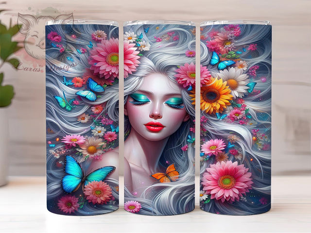 Aesthetic Kawaii Pastel Girl Tumbler, Cute Girl Wrap, 20oz Sublimation Design, Kawaii Tumbler, Trendy Girl Cup, Aesthetic Tumbler Wrap, Pastel Girl Tumbler Sublimation Lara' s Designs 