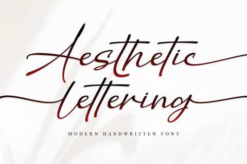 Aesthetic Lettering Font Afandi Studio 