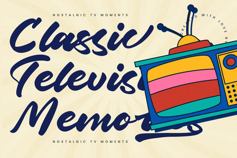 Aesthetic Timeglow - Retro Script Font Font Letterena Studios 