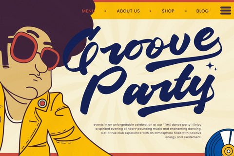 Aesthetic Timeglow - Retro Script Font Font Letterena Studios 