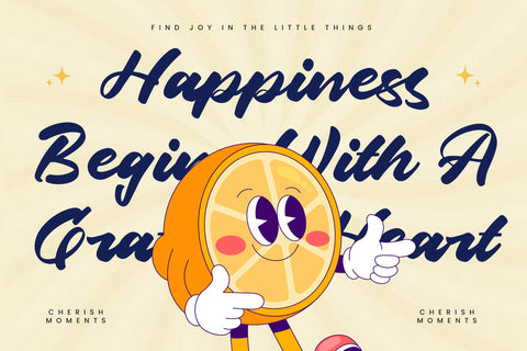 Aesthetic Timeglow - Retro Script Font Font Letterena Studios 