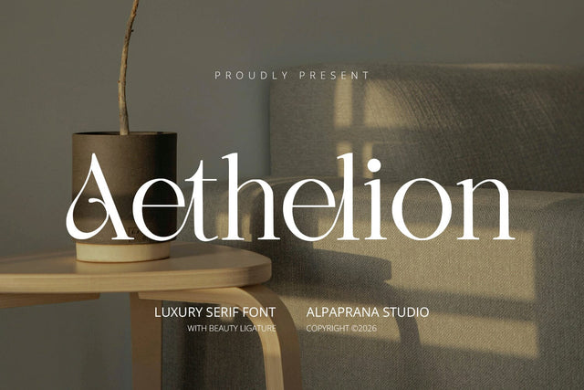 Aethelion - Serif Font Font Alpaprana Studio 