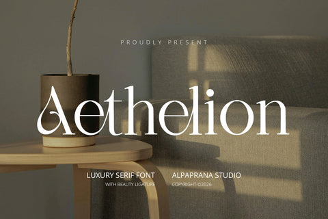 Aethelion - Serif Font Font Alpaprana Studio 