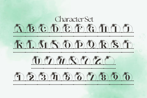 Aether Monogram Line Font Dm Letter Studio 