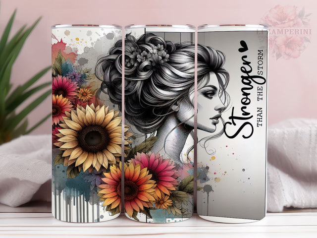 Affirmation 20oz Tumbler Wrap PNG, Stronger Than The Storm Tumbler Png, Straight & Tapered Tumbler Wrap, Instant Digital Download Sublimation Li Zamperini 