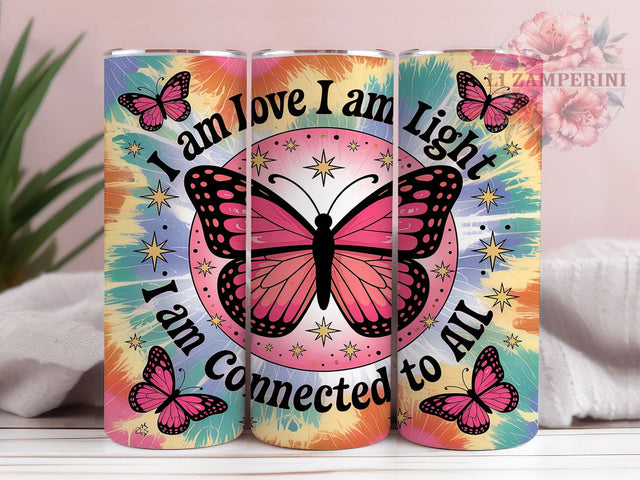 Affirmation Celestial Butterfly Tumbler, Spiritual Tumbler Design, Celestial Tumbler Wrap, Butterfly Tumbler Design, 20oz Sublimation Wrap, Positive Vibes Tumbler Sublimation Li Zamperini 