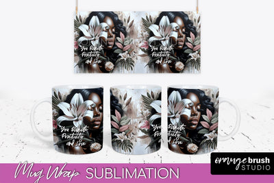 Affirmation Mug Wrap - Inspirational Quote Mug Sublimation Sublimation OrangeBrushStudio 