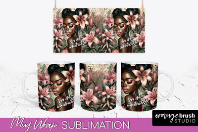 Affirmation Mug Wrap - Inspirational Quote Mug Sublimation Sublimation OrangeBrushStudio 