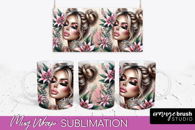 Affirmation Mug Wrap - Inspirational Quote Mug Sublimation Sublimation OrangeBrushStudio 