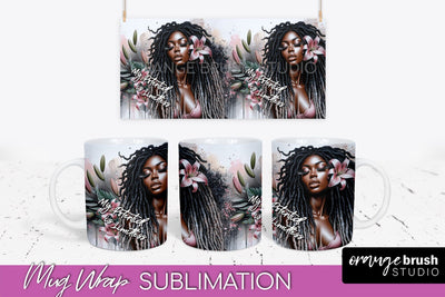 Affirmation Mug Wrap - Inspirational Quote Mug Sublimation Sublimation OrangeBrushStudio 