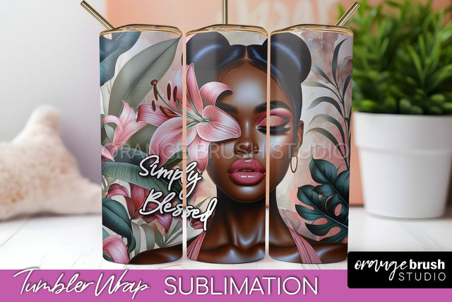 Affirmation Tumbler Wrap, Inspirational Tumbler Sublimation Sublimation OrangeBrushStudio 