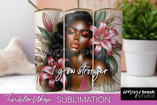 Affirmation Tumbler Wrap, Inspirational Tumbler Sublimation Sublimation OrangeBrushStudio 