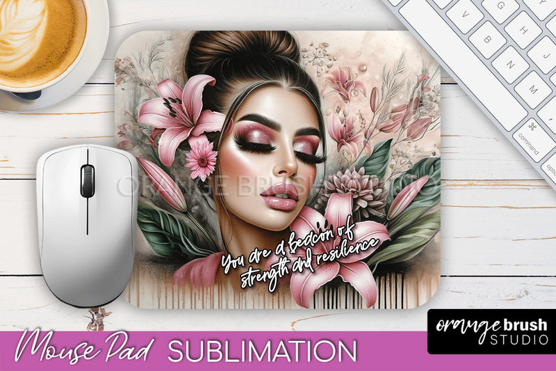 Affirmations Mouse Pad PNG, inspirational Quote Sublimation Sublimation OrangeBrushStudio 