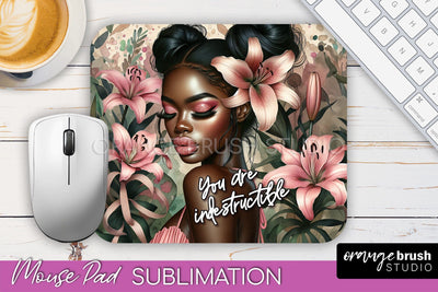 Affirmations Mouse Pad PNG, inspirational Quote Sublimation Sublimation OrangeBrushStudio 