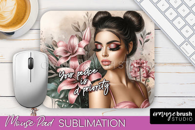 Affirmations Mouse Pad PNG, inspirational Quote Sublimation Sublimation OrangeBrushStudio 