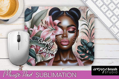 Affirmations Mouse Pad PNG, inspirational Quote Sublimation Sublimation OrangeBrushStudio 