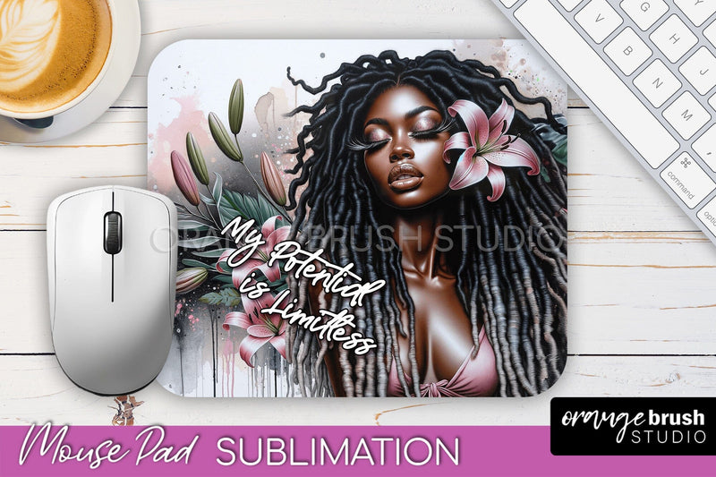 Affirmations Mouse Pad PNG, inspirational Quote Sublimation Sublimation OrangeBrushStudio 