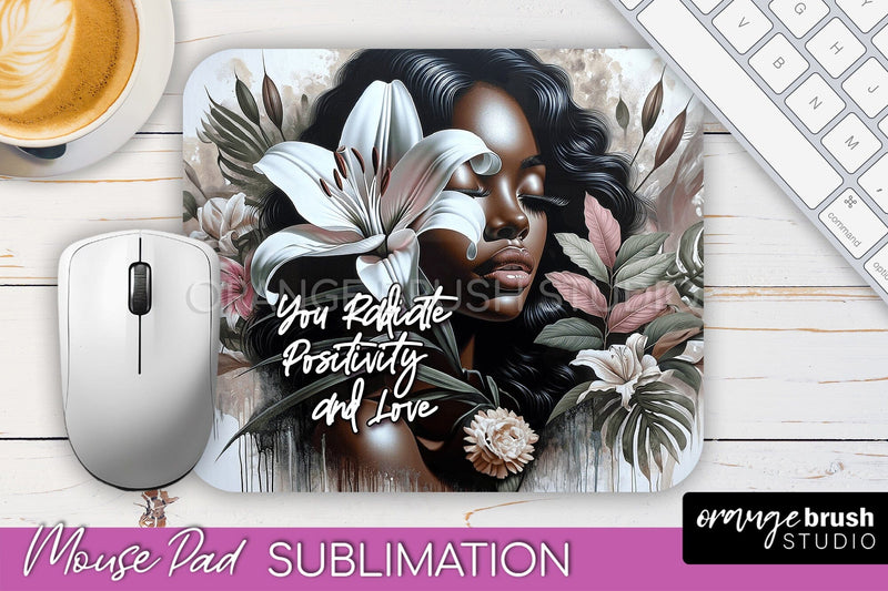 Affirmations Mouse Pad PNG, inspirational Quote Sublimation Sublimation OrangeBrushStudio 
