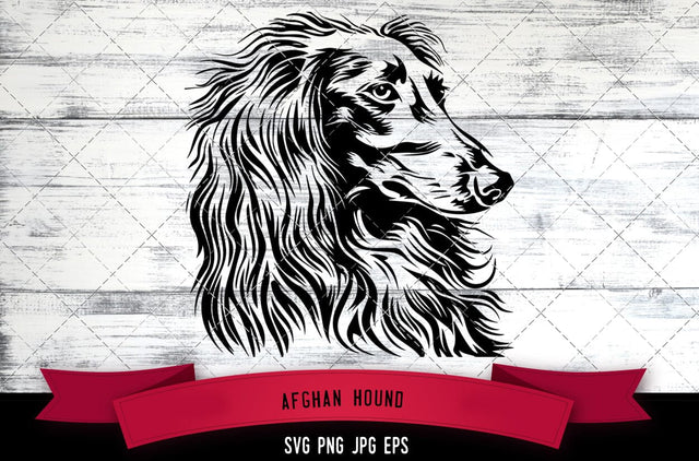 Afghan Hound SVG, Dog SVG, Logo - Digital Download with Commercial License for Cricut, Silhouette, Scan N Cut Crafting SVG Loveleen Kaur 
