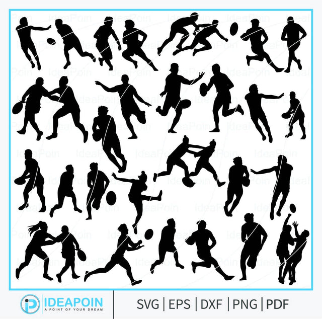 Afl SVG, Australian Rules Football Silhouette, Afl Silhouette bundle, Afl Football Clipart, Australian Rules Football Vector SVG Dinvect 