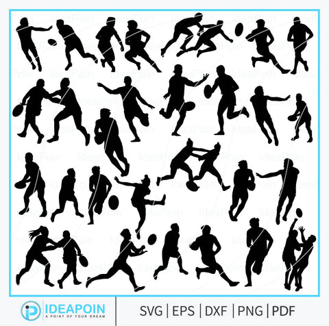 Afl SVG, Australian Rules Football Silhouette, Afl Silhouette bundle, Afl Football Clipart, Australian Rules Football Vector SVG Dinvect 