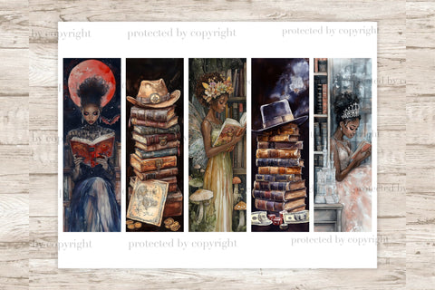 African American Bookmarks | Reading Printable SVG GlamArtZhanna 