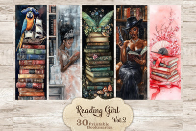 African American Bookmarks | Reading Printable SVG GlamArtZhanna 
