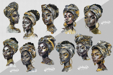 African American clipart Sublimation Afro queen t-shirt Black woman wall art PNG picture Digital download Sublimation Createya Design 