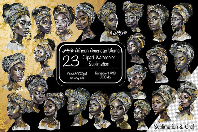 African American clipart Sublimation Afro queen t-shirt Black woman wall art PNG picture Digital download Sublimation Createya Design 