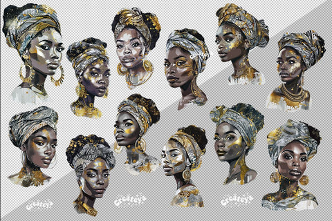 African American clipart Sublimation Afro queen t-shirt Black woman wall art PNG picture Digital download Sublimation Createya Design 