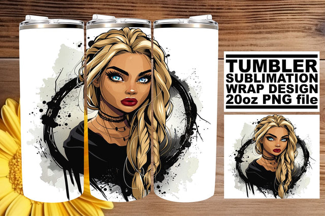 African American Portrait Halloween Design for Tumblers Sublimation afrosvg 