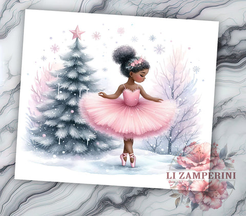 African American Sugar Plum Fairy 20oz Tumbler Wrap PNG, African American Tumbler Png, Straight & Tapered Tumbler Wrap, Instant Digital Download Sublimation Li Zamperini 