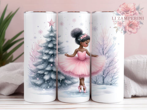 African American Sugar Plum Fairy 20oz Tumbler Wrap PNG, African American Tumbler Png, Straight & Tapered Tumbler Wrap, Instant Digital Download Sublimation Li Zamperini 
