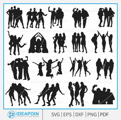 African American Woman Group svg, Woman Best Friends svg, Three Friends Silhouette, Friends Clipart svg, Girlfriends Svg, Best Friends Bundl SVG Dinvect 